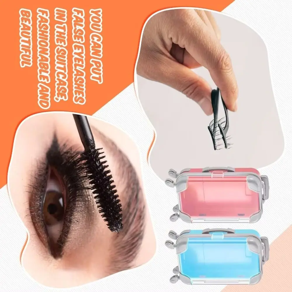 Miniature Mini Suitcase Candy Box Storage Accessories Portable False Eyelashes Packaging Boxs Simulation Trolley Case