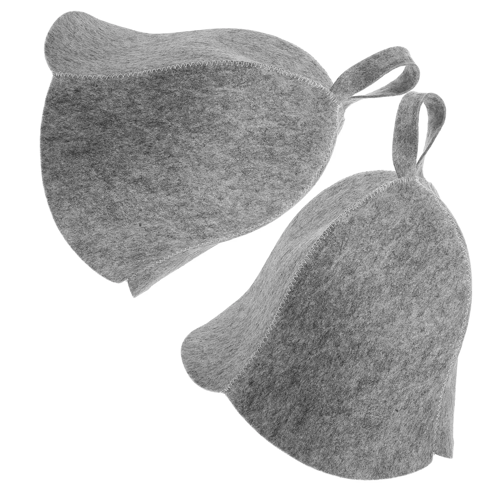 

2Pcs Felt Sauna Hat Thick Absorbent Thermal Hair Cap Heat Protection Hair Care Sauna Bath Indoor Protective Headwear