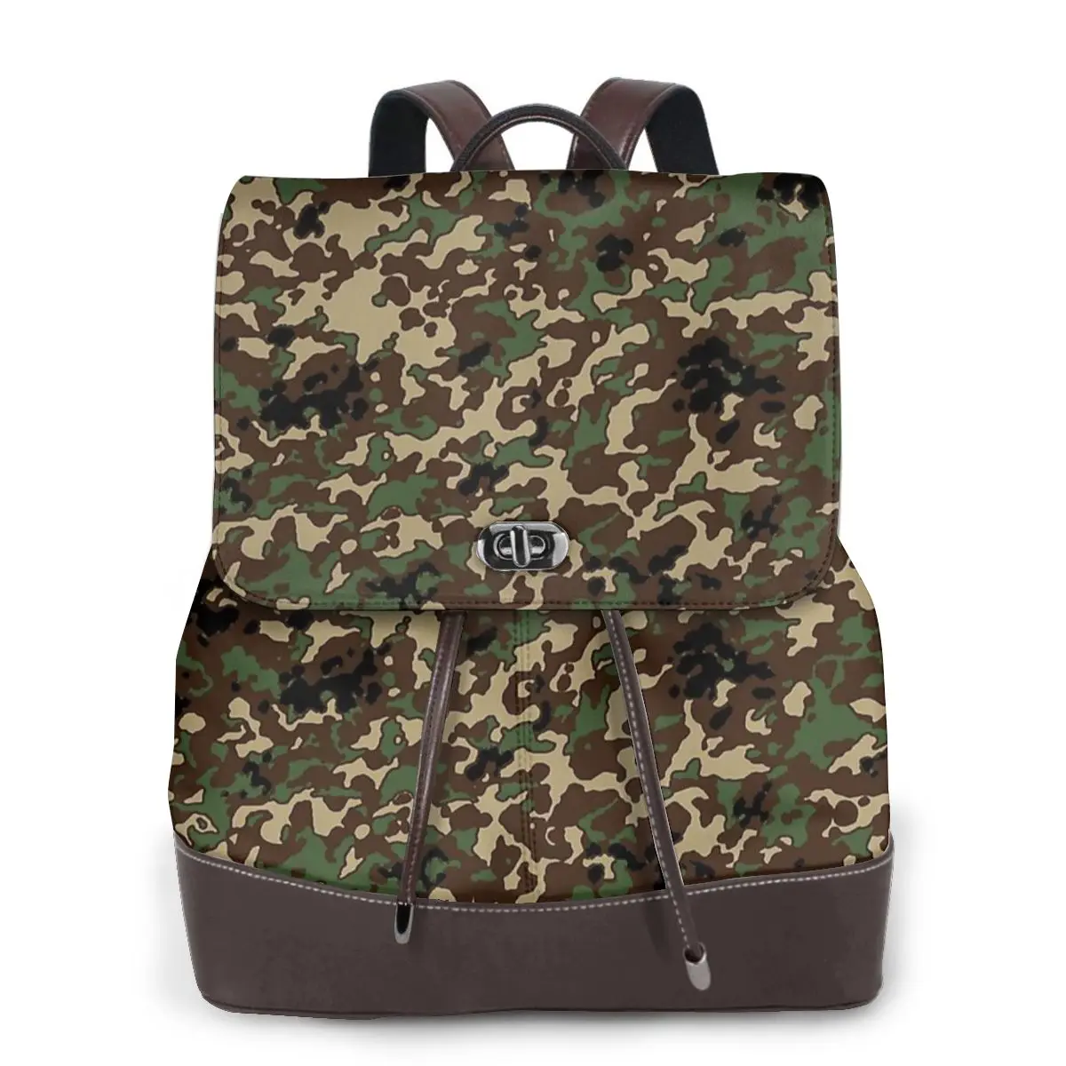 Flecktarn Camouflage Bookbag School Student Bags Hiking Travel Daypack for Women Fashion Derma Backpack