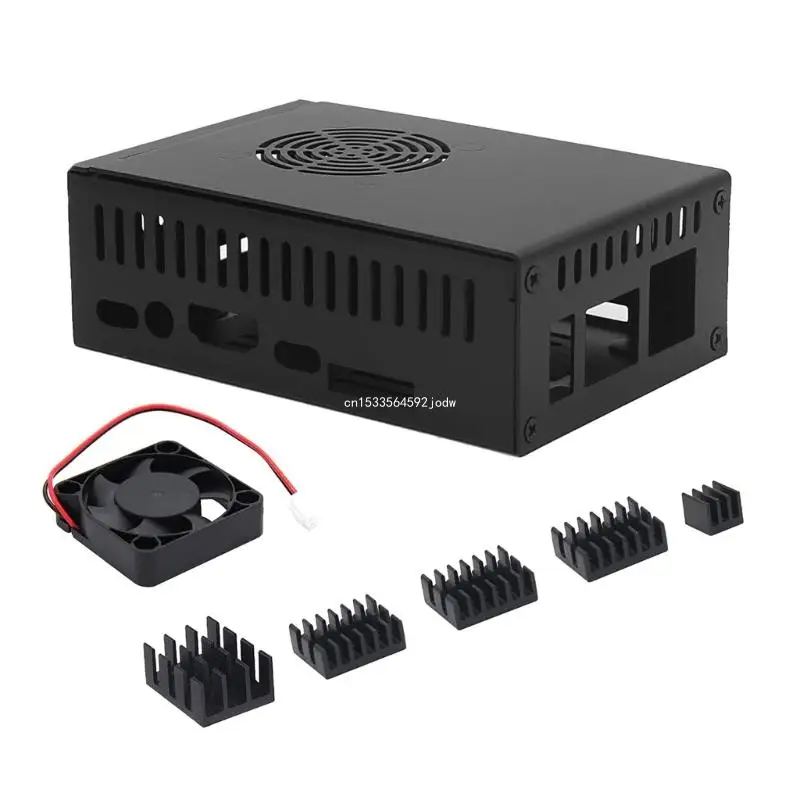 

N505 Metal Enclosure Case-for Orange 5/5B Cooling Box 5PCS Heatsinks and Fan Dropship