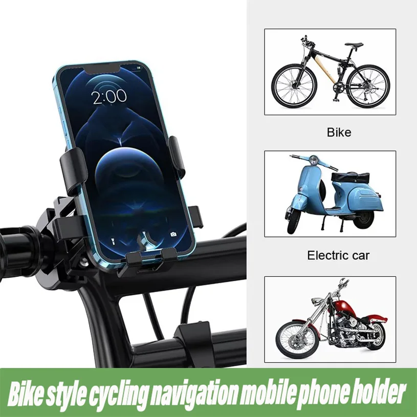 Anti-slip Phone Mount 360° Rotatable Adjustable Bike Phone Mount Bracket for Outdoor Cycling Mountain Bike Accessories