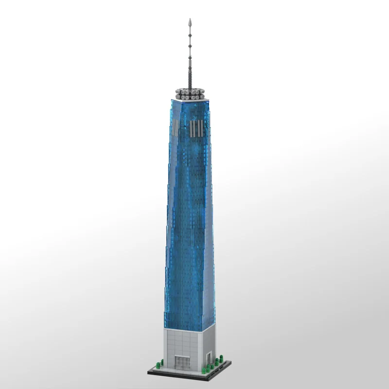 مخصص MOC اللبنات لعبة ناطحة السحاب سلسلة مركز التجارة العالمي 1:800 مقياس نموذج 3153 قطعة مجموعة ألعاب مجمعة الإبداعية ل h