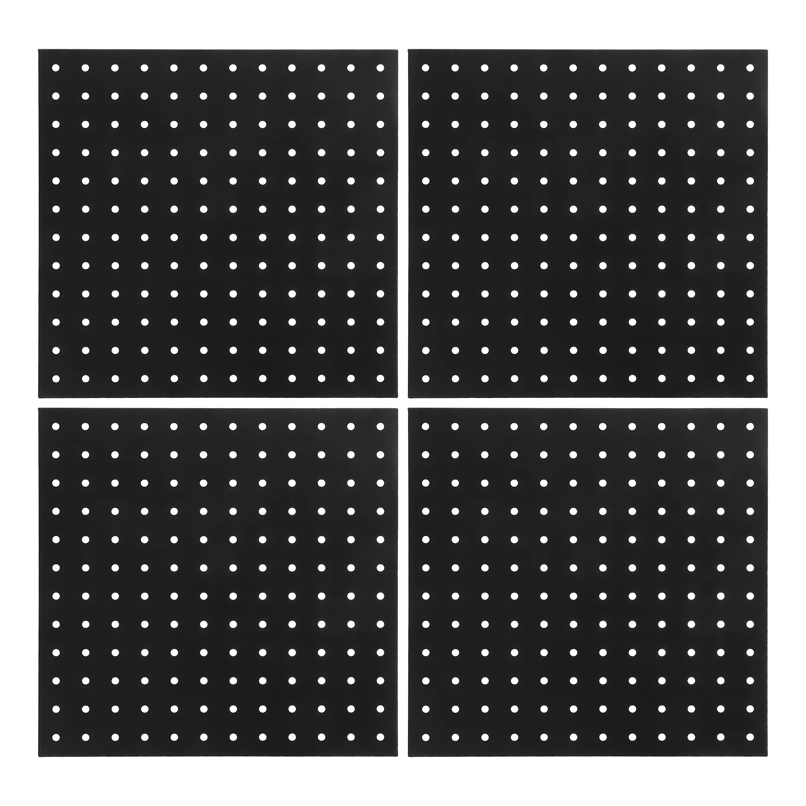 

4Pcs Heavy Duty Metal Pegboard Panels Black Wall Organizer Garage Kitchen Tool Storage Rack Wall Organizer Peg Board