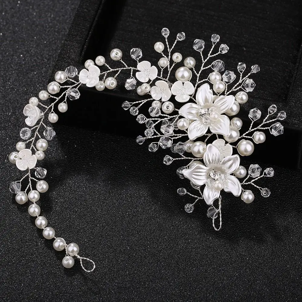 Wedding Headwear Hair Ornament Bridal Tiara Crystal Headband Tiara Jewelry Rhinestone Hair Band Golden Flowers Leave