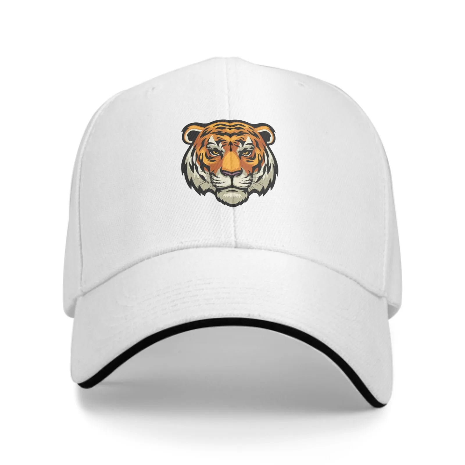 Classic Unisex Tiger Hat Baseball Cap for Men Sports Hat Hip Hop Fashion High Crown Structured