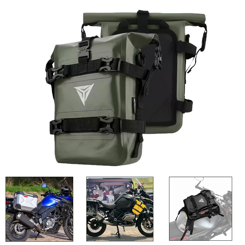 Universal Motorcycle Frame Crash Bars Bag Bumper Repair Tool Bag Rear Seat Side Pouch For YAMAHA BMW HONDA 8L Motor Tank Bag