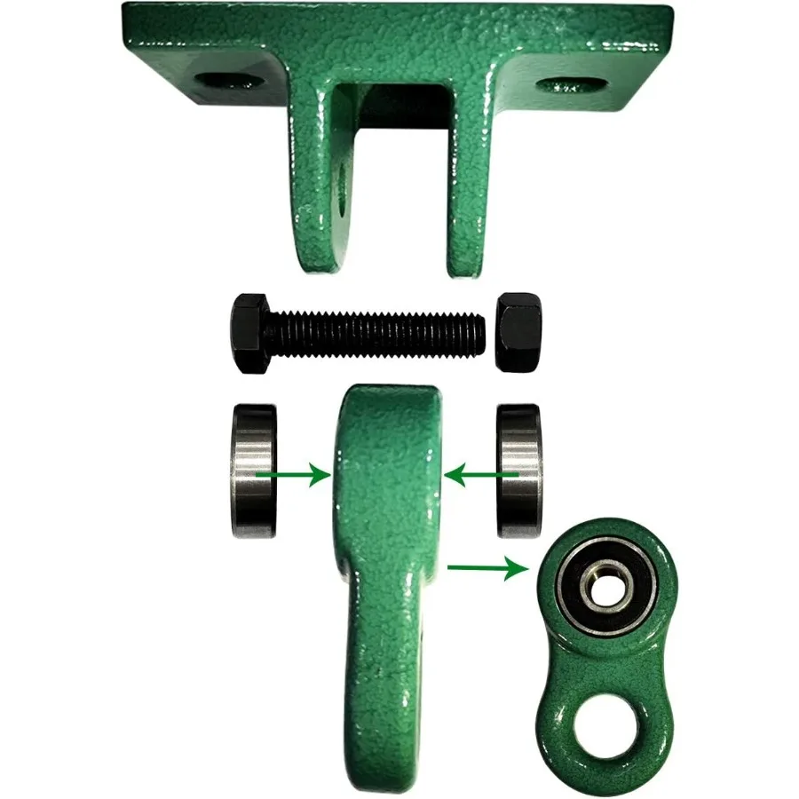 Cabides de balanço verdes resistentes, parafusos incluídos, capacidade de 5000 lb, playground, varanda, assento de ioga, trapézio, conjuntos de madeira para ambientes internos