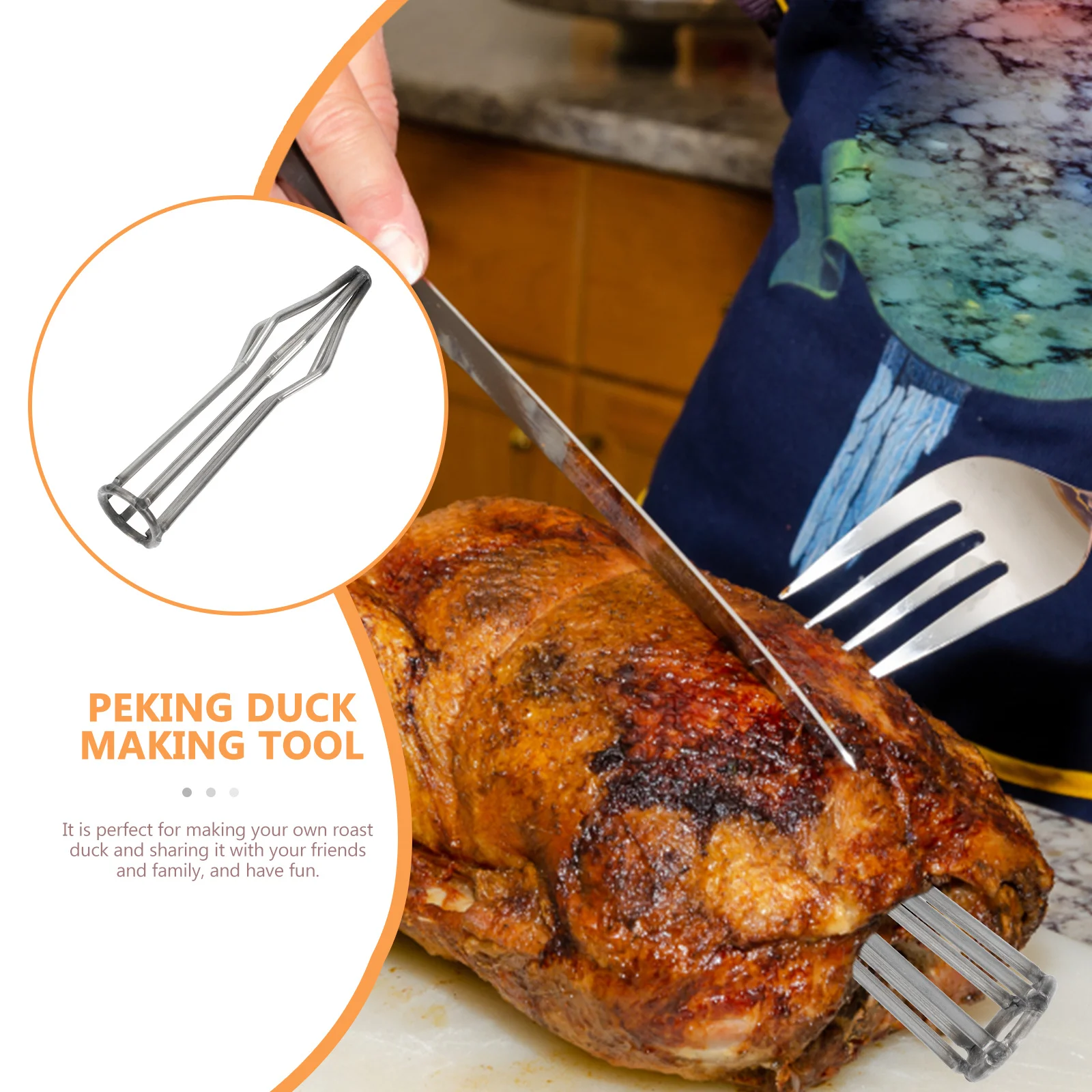 

2Pcs Stainless Steel Peking Duck Roasting Rack Durable Grilling Support for Outdoor Bbq and Home Use Grilling Fixator Roaster