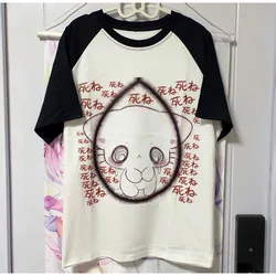 Cute Subculture Y2k T Shirt Sweet Cool Patchwork Short Sleeve Cartoon Print Women Casual Tops Harajuku Kawaii Summer 2024 Tees