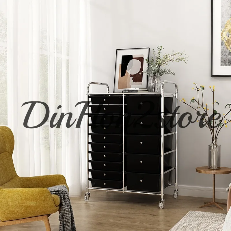 Mobile Drawer Storage Trolley Cabinet Simple Rolling Organizer Rack For Bedroom Clothing Sundries Storage