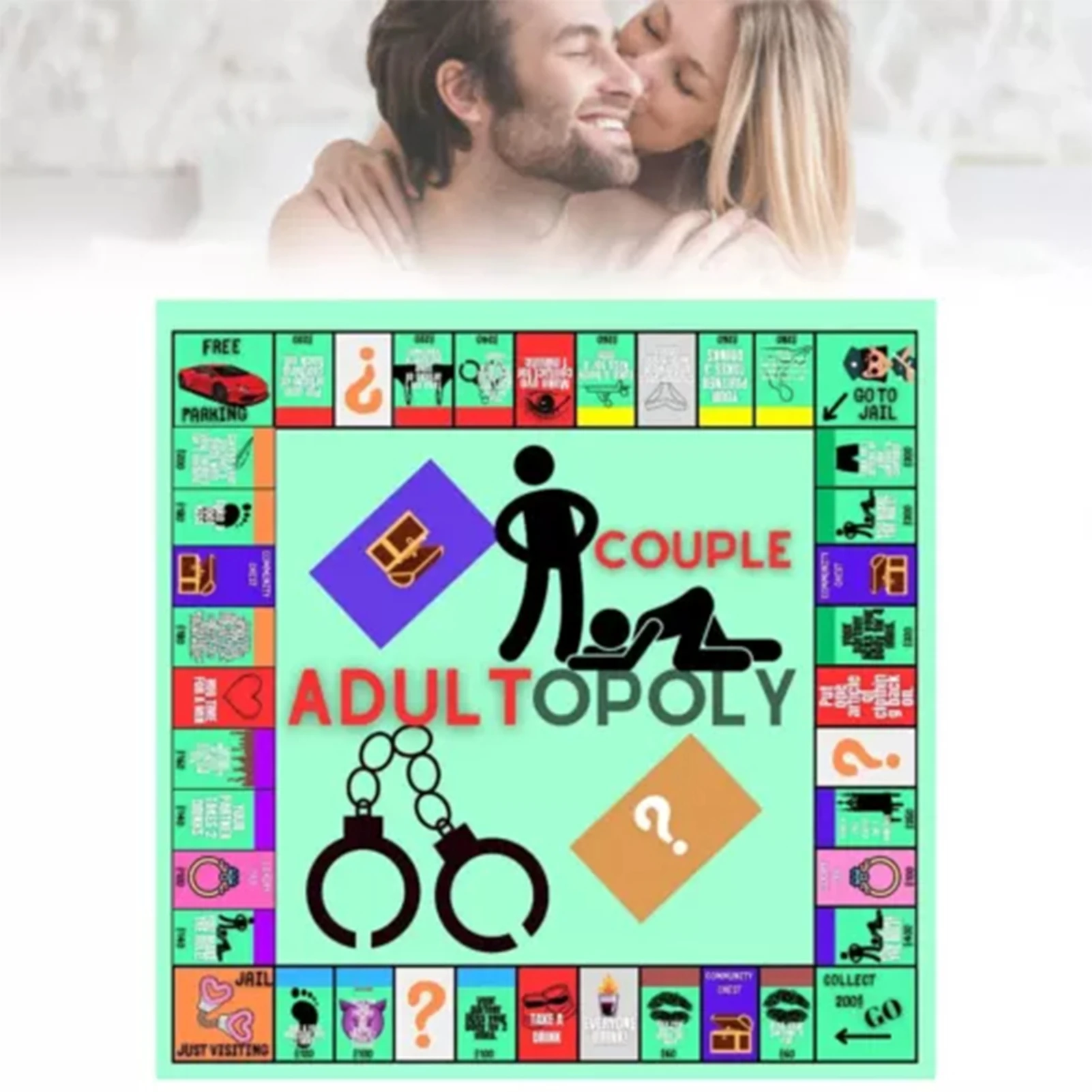 Couple Adult Opoly Board Game Date Night Ideas Relationship Card Game for Valentines Day Wedding Day Gift