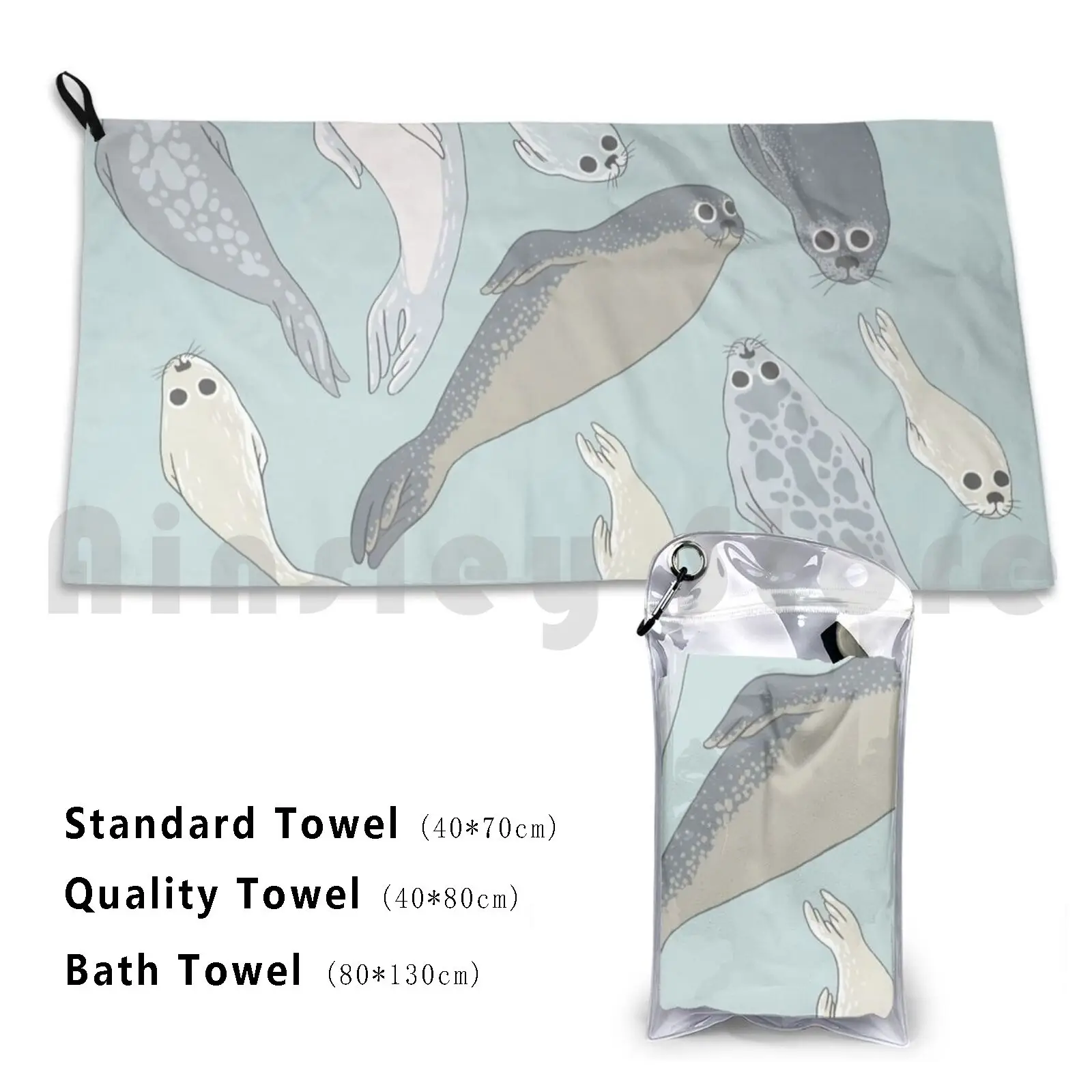 Seals Beach Towel Quick Dry Quality Towel Seal Fur Seal Baby Seal Sea Water Cute Animals