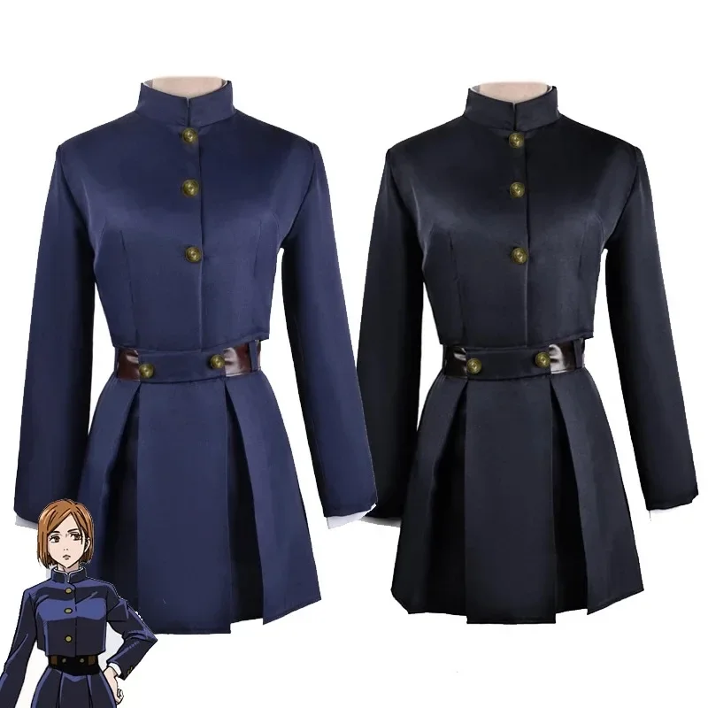 Anime Jujutsu Kaimmense Kugisaki Nobara Cosplay Costume pour Bol et Femmes, Perruque, Sac de Taille, Robe, Halloween, ixde Noël, Uniforme