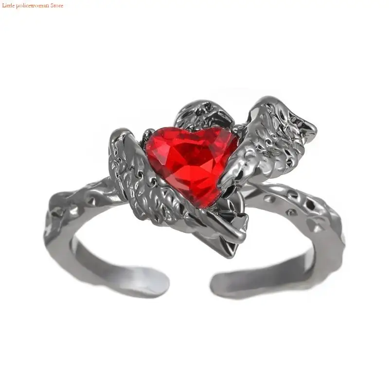 F92D Fashionable Thorn And Crow Rings Ornament For Women And Enthusiasts