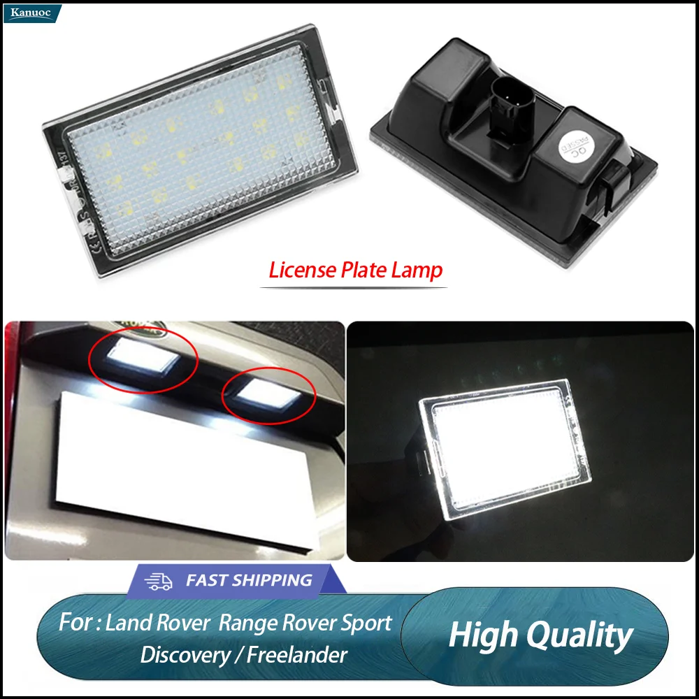 

2Pcs LED License Plate Lamp Kit For Land Rover Range Rover Sport Discovery Freelander