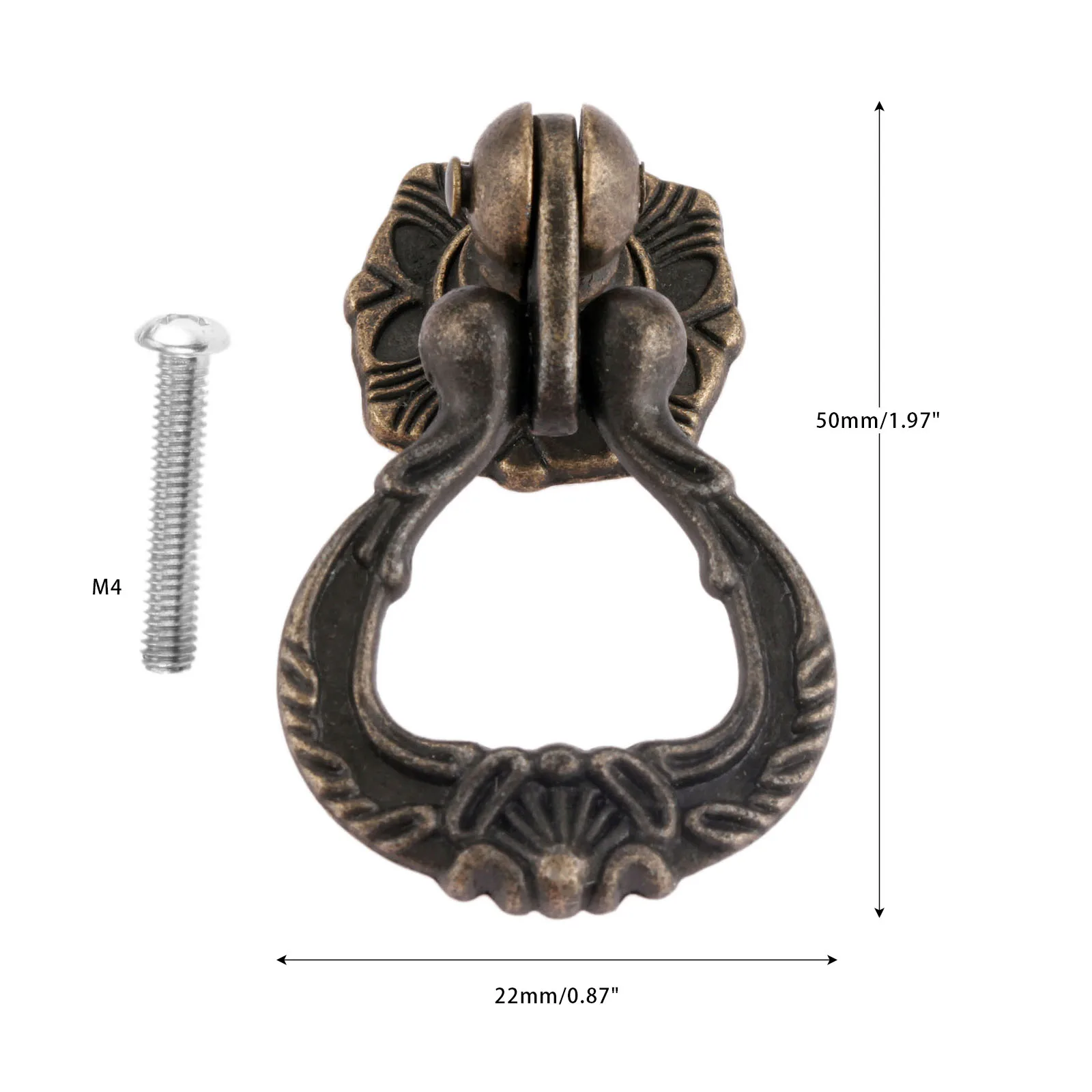 1pc Pull Knob 22*50mm Single Hole Furniture Handle Wooden Box Case Knobs Kitchen Cabinet Drawer Cupboard Pull Handles