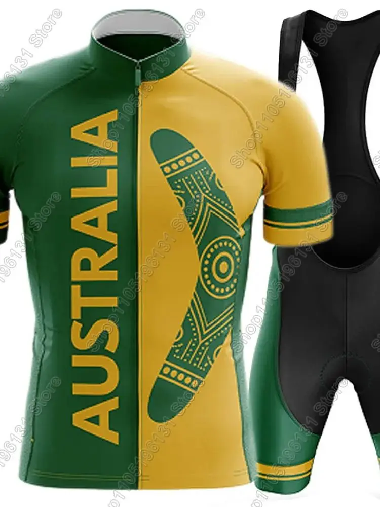AliExpress NONE Australia National Team Cycling Jersey 2026 Set Men Bicycle Clothing Road Bike Shirts Suit Bicycle Bib Shorts MTB Ropa Maillot