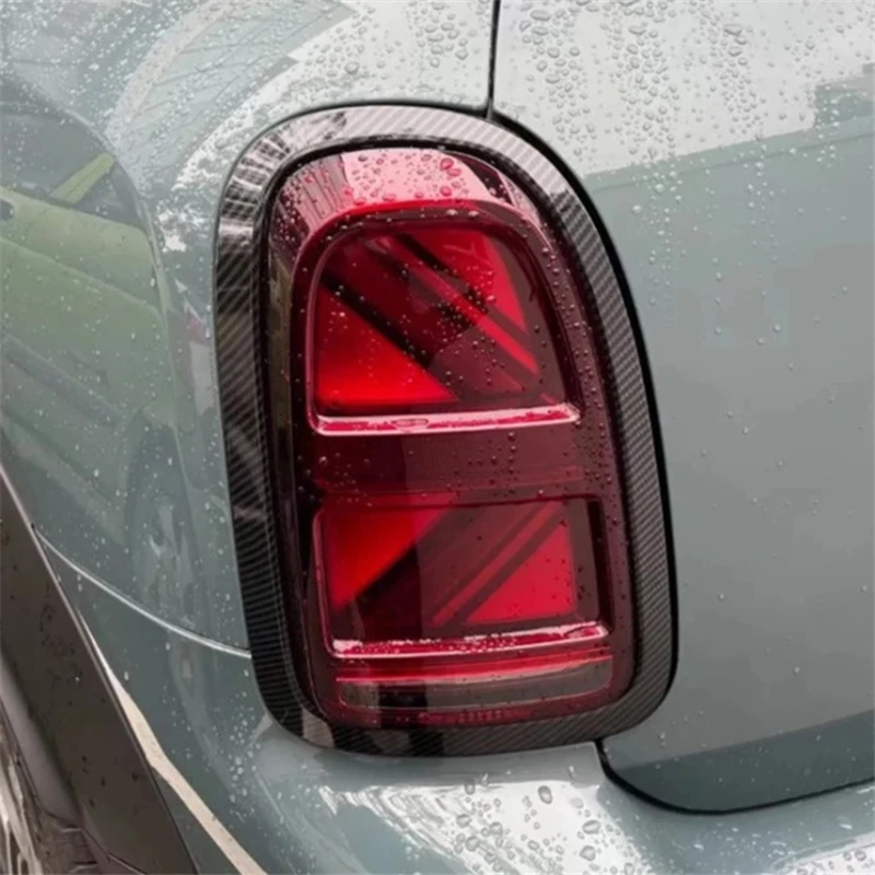 WELKINRY For Mini Countryman F60 2nd Generation 2017-2023 ABS Plastic Front Car Head Tail Rear Lamp Light Cover Trim