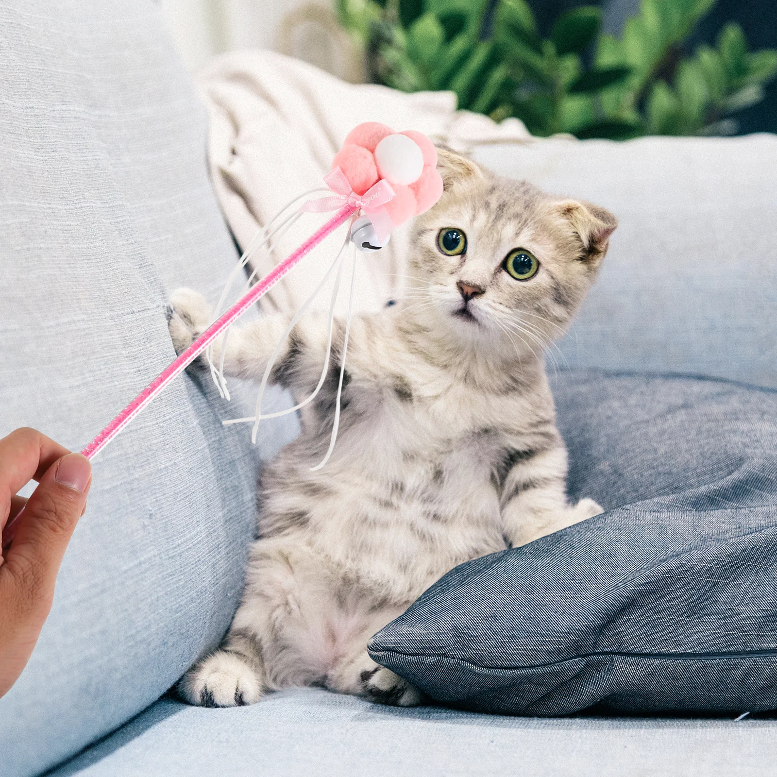 

3Pcs Cat Rods Interactive Non Slip PVC Handle Exercise Stick for Kitten Fun Entertaining Cat