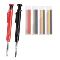 Upgraded Mechanical Carpenter Pencils Set With Sharpener & 26 Refills For Construction, Solid Deep Hole Marker