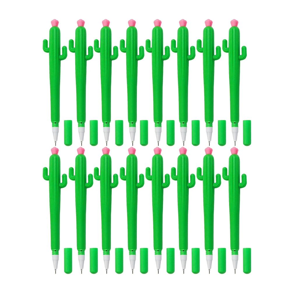 

25Pcs Cactus Gel Pens Lovely Cactus Design Writing Pens for Students 0.5mm Smooth Lightweight Practical Decorative