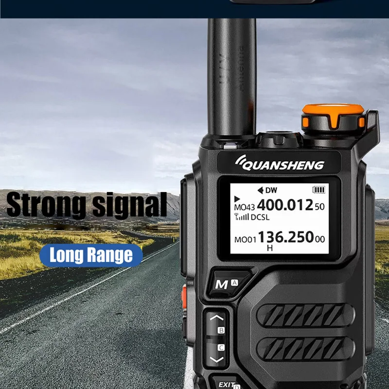 Quansheng-UV-K5 Long Range Walkie Talkie, Tipo C Carga, UHF, VHF, DTMF, FM, Scrambler, NOAA, Two Way Ham Radio, rádio de freqüência sem fio