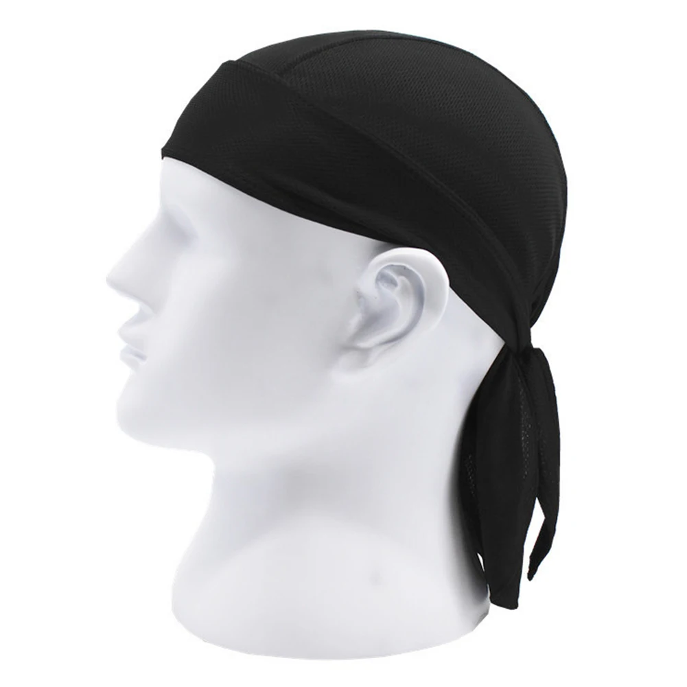 Breathable Headscarf for Men, Quick Dry Cycling Cap for Summer, Pirate Turban for Running and Riding, Cool Silk Fabric