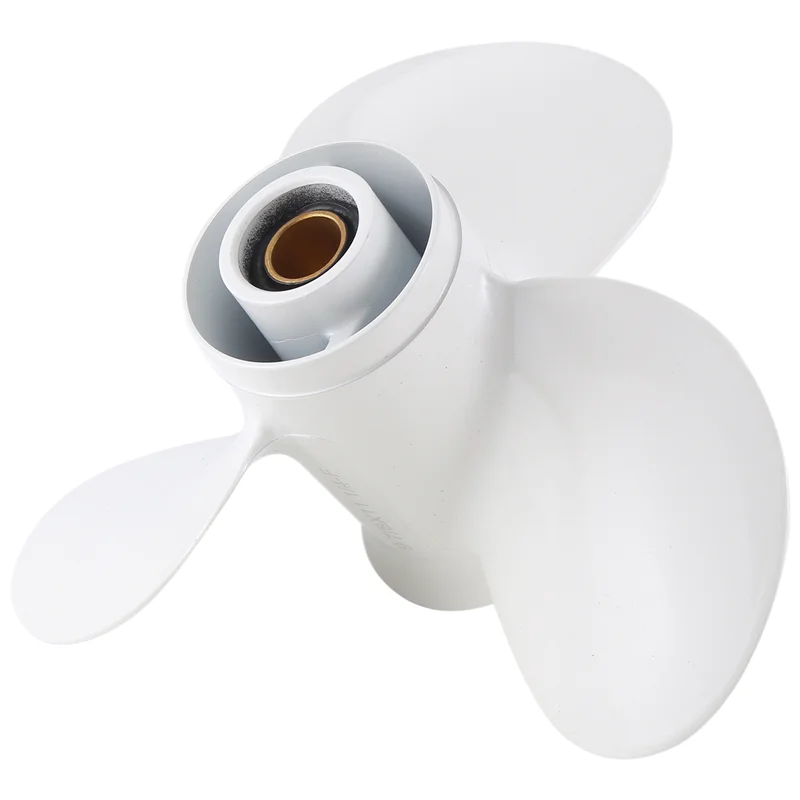 Marine Engine Outboard Propeller 664-45947-01-El 9 7/8 X 11 1/4 For Yamaha 20-30Hp Aluminum Alloy 3 Blade Black 10 Spline Tooth