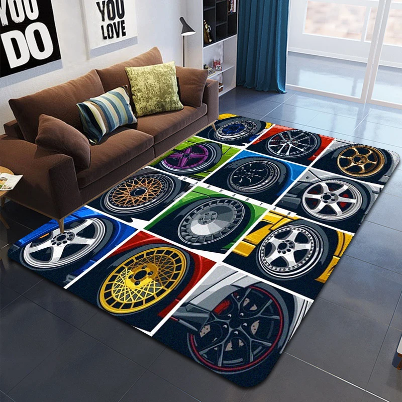 B-BBS Racing Flywheel print rug fashion yoga mat bedroom decorative rug living room bathroom decorative floor mat birthday gift