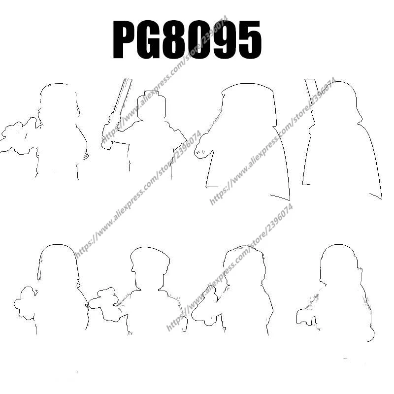 PG8095 Action Figures Movie accessories Building Blocks Bricks toys PG761 PG762 PG763 PG764 PG765 PG766 PG767 PG768