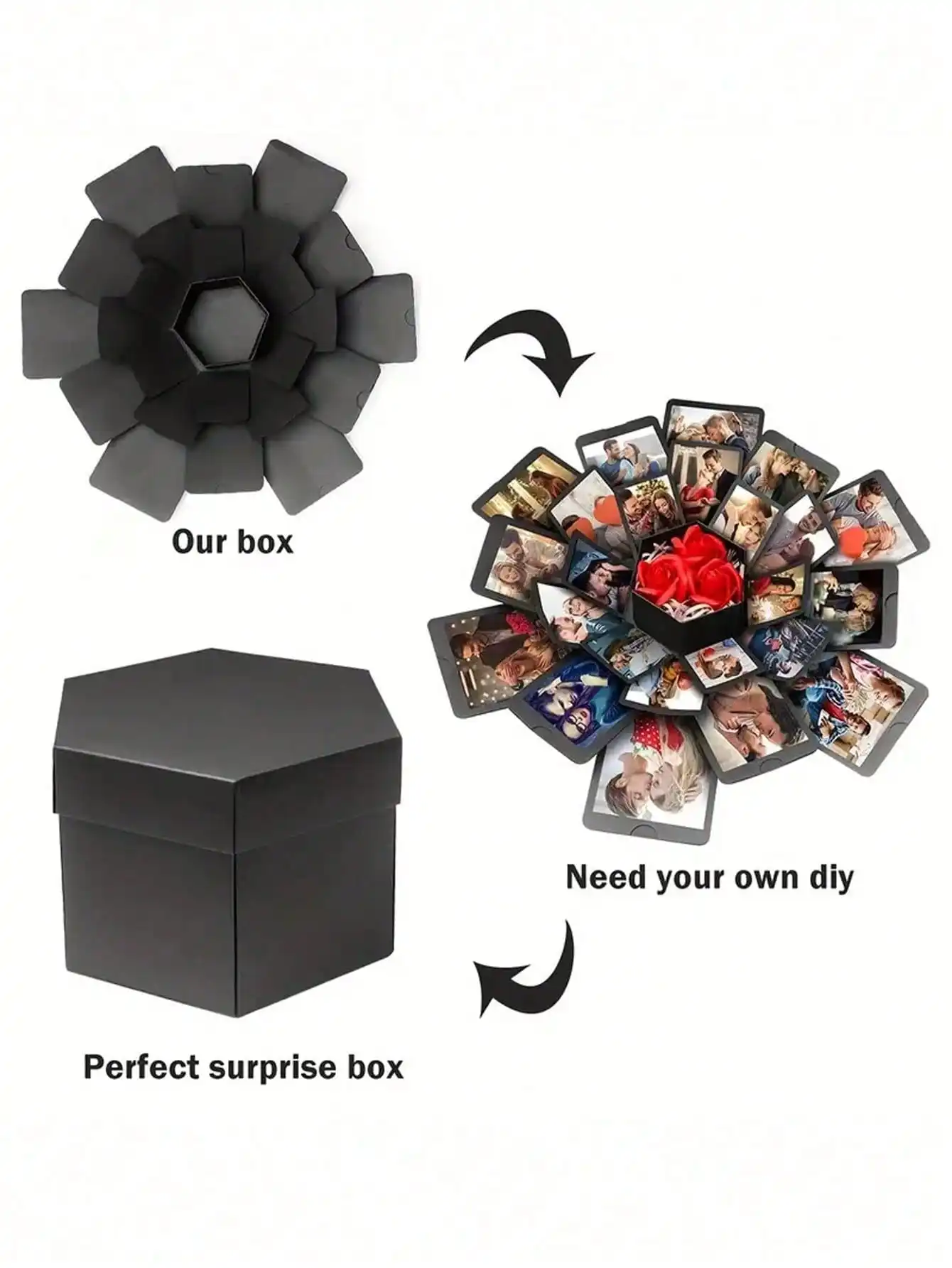DIY Explosion Photo Album Gift Box DIY Scrapbook Lovely Surprise Explosion Couple Box Love Memory Anniversary Gift
