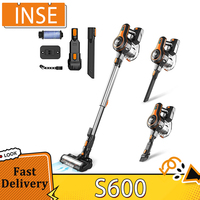 INSE S600 Cordless Stick Vacuum Cleaner, 25kPa Suction Dual Modes, 2500mAh Batter 40min Runtime, LED Light, 1.2L Large Dustbin