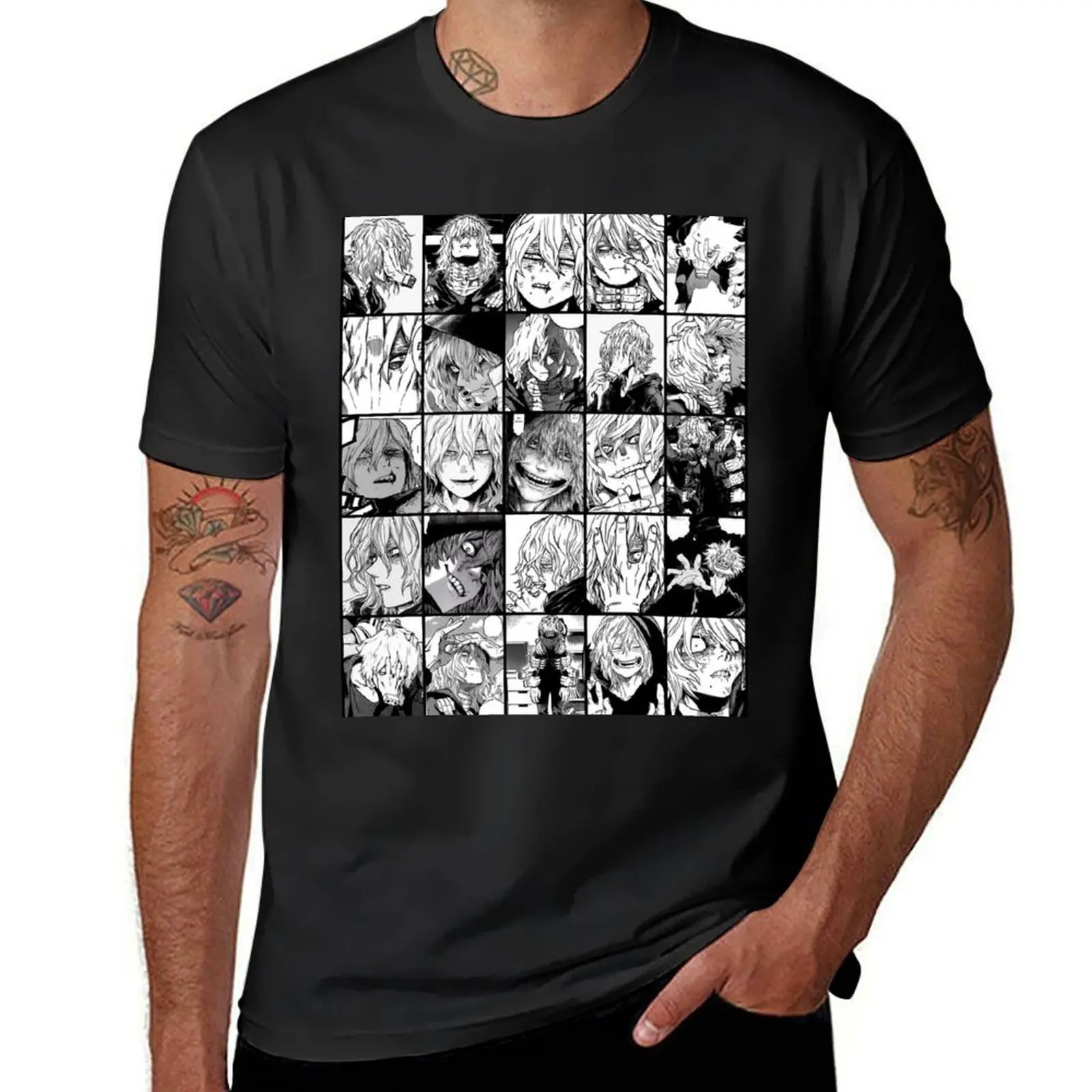 

Shigaraki Collage black and white version T-Shirt cute clothes fashion shirts summer shirt plain white t shirts men