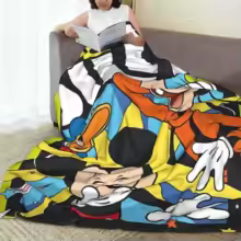 Mickey Mouse Cartoon Merch Blanket Lightweight Warm  Throw Blankets for Bed 50x60 Inches Multi-size Bedding Throws