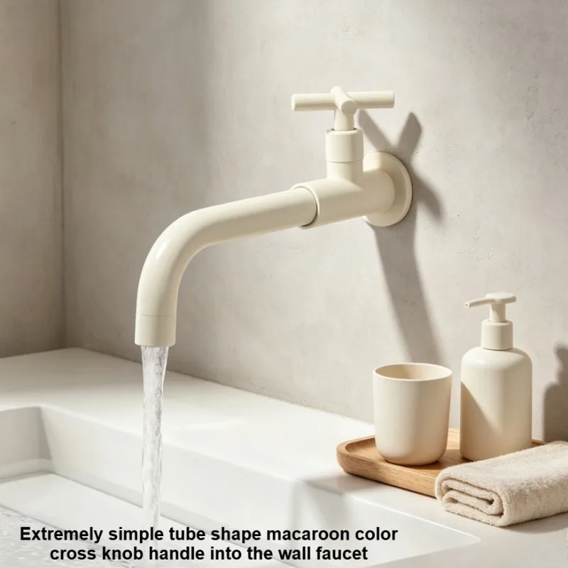 Antique gold and black extended single cold mop pool bathroom sink faucet splash-proof toilet wall washbasin faucet
