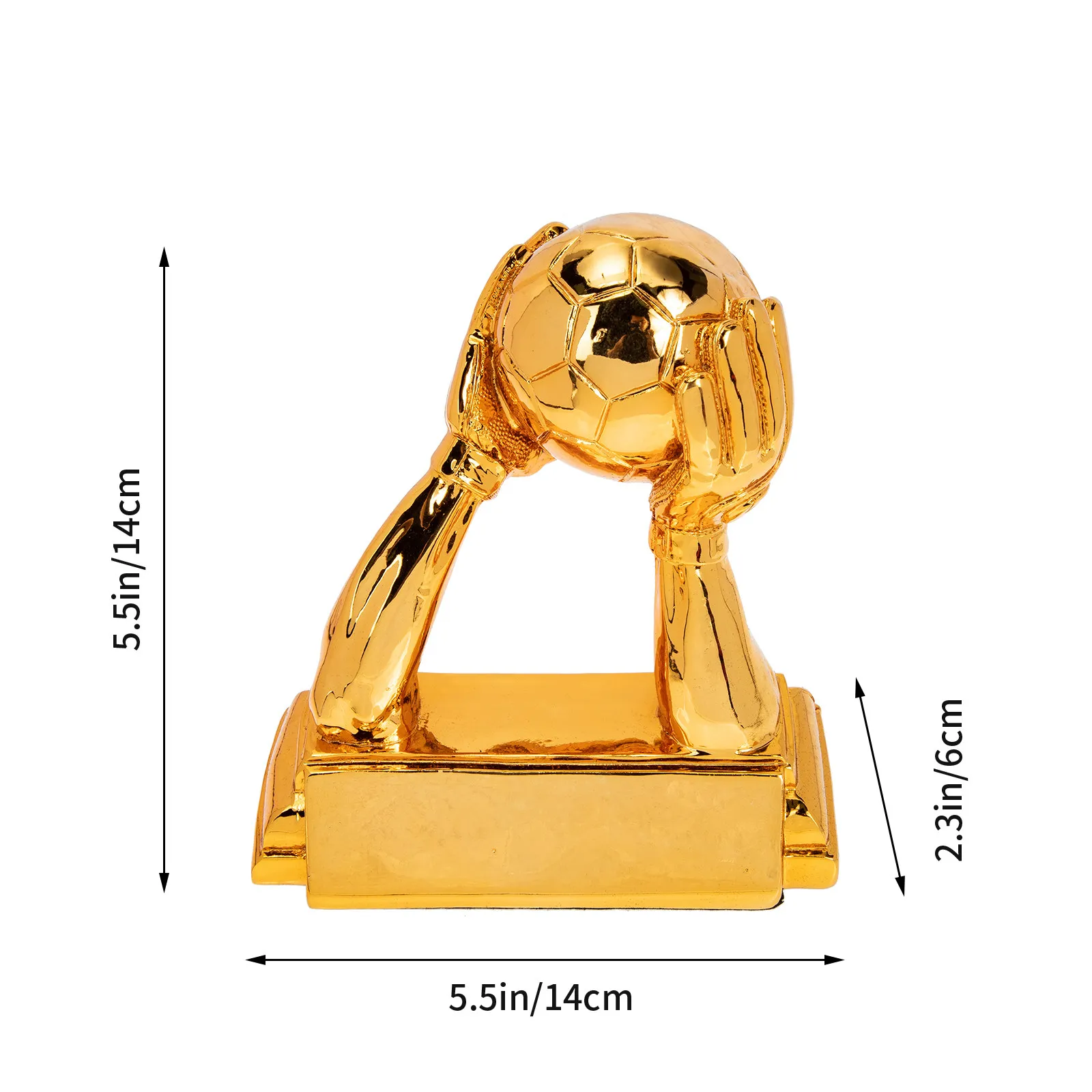 Exquisite Football Trophy Resin Trophy Adornment Wear Resistant Eco Friendly Smooth Surface for Sports Competitions view 4