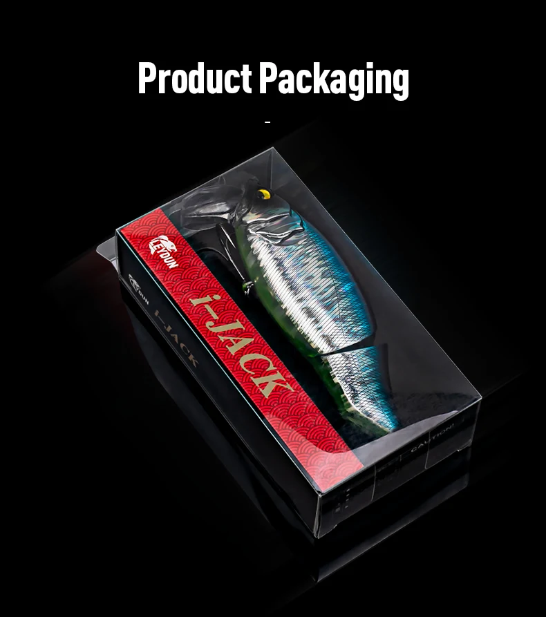 LEYDUN JACK Pro Minnow Angelköder Schwimmend mit Rotierendem Schwanz 105mm 28g Harte Köder Geräuschesystem Wobbler für Barsch und Hecht – Detail 7