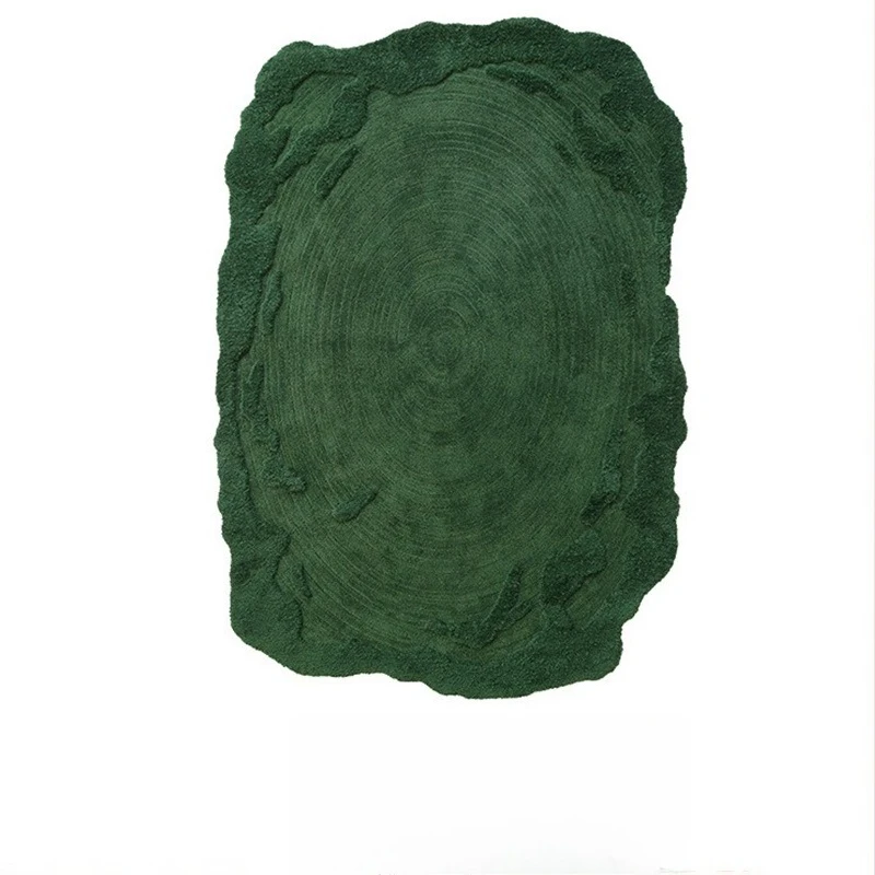

Irregular Court Wu Green Handmade Living Room Sofa French Premium Special-shaped Carpet
