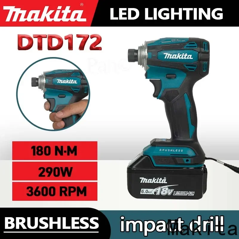 

MAKITA DTD172Z Бесщеточный ударный драйвер с литиевой батареей, функция памяти, 4-режимная отвертка
