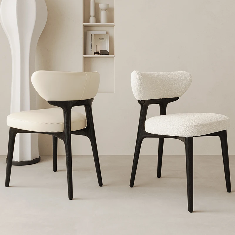 

Set Of 2 Aesthetic Dining Chairs Mid Century Modern Minimalist Comfortable Dining Chairs Conference Beauty Chaise Furniture