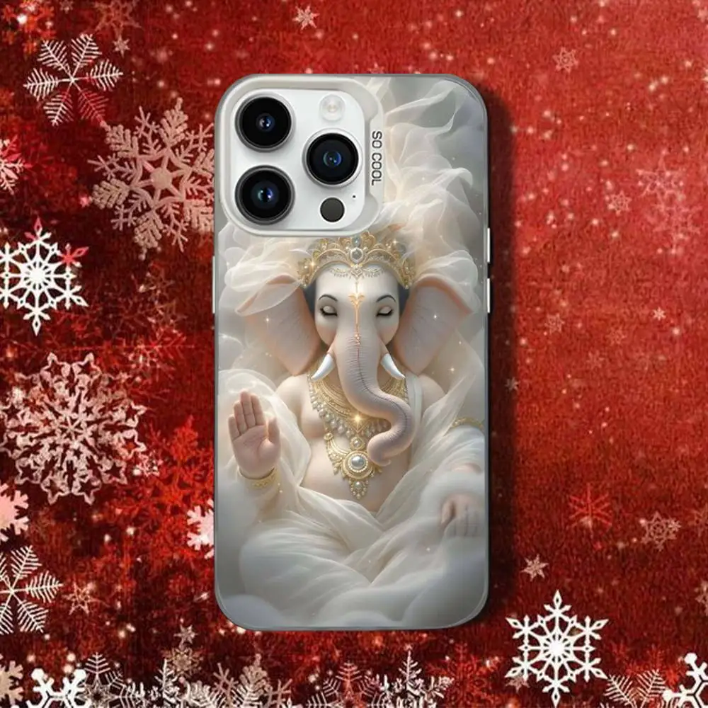 E-elefante legal deus ganesh para iphone 11,16,15,12,13,17,14, pro, se4, max, plus, air, mini capa de telefone branca luxuosa capa dura