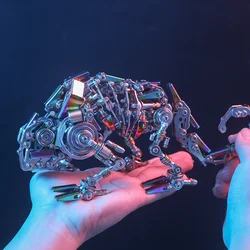 3d Mechanical Chameleon Model Diy Metal Assembly Animals Kit Steampunkk Assemble Puzzles Toy for children Adults