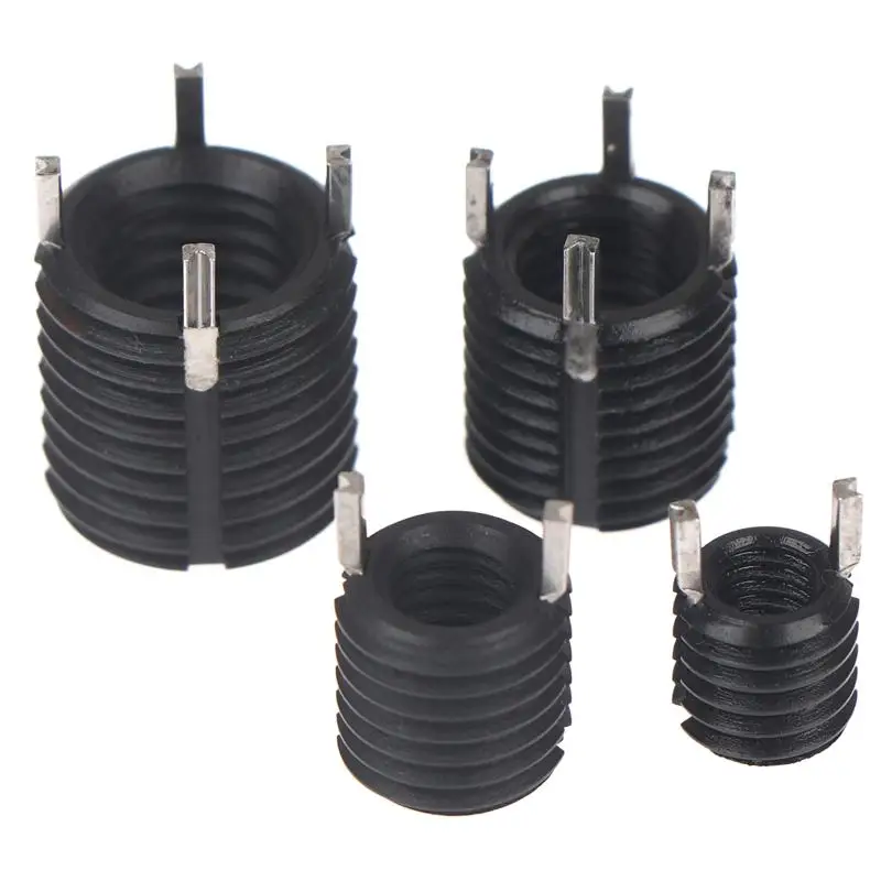 (Ce14)5pcs M8-M14 Keylock Wire Thread Insert ,Helicoil Nut Black Carbon Steel Key-locking Thread Repair Inserts