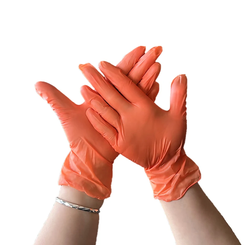 20/50/100PCS Disposable Orange Nitrile Gloves for Household Cleaning Work Safety Tools Gardening Gloves Kitchen Cooking Tools