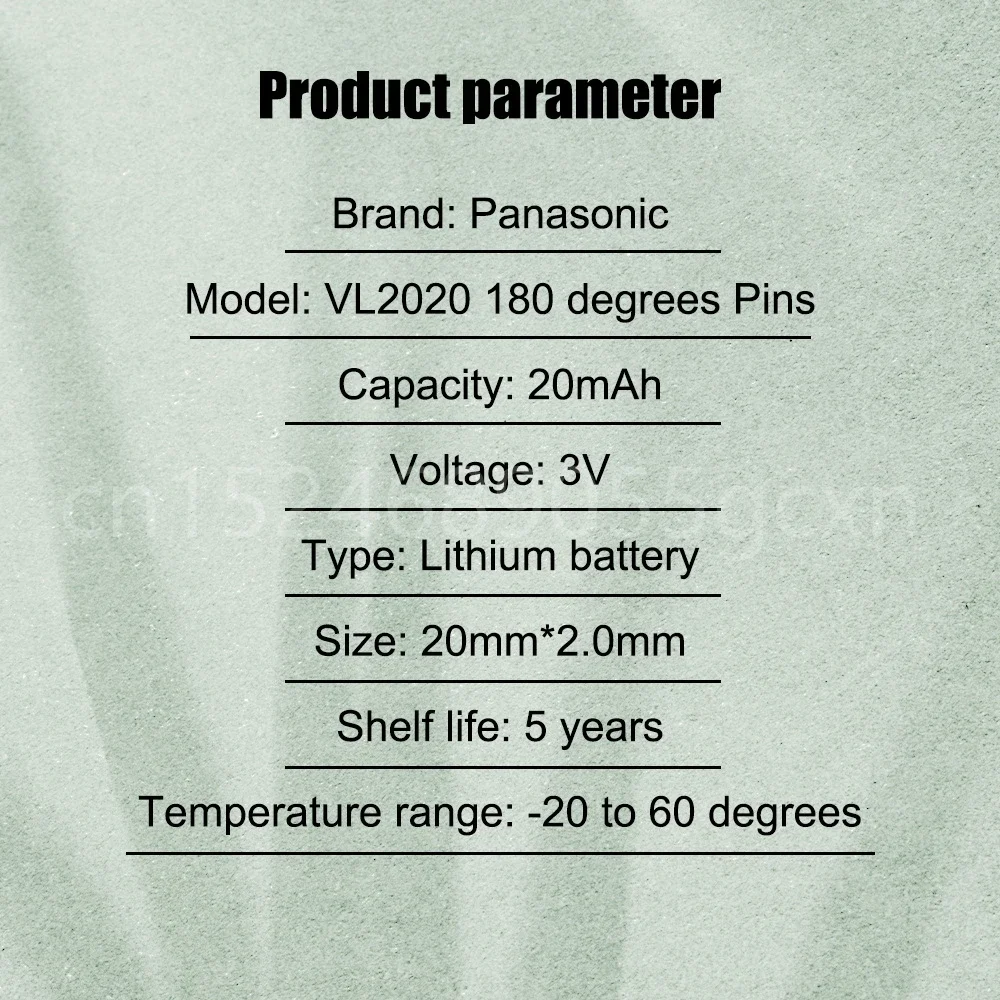 Автомобильные брелоки Panasonic VL2020, 3 в, с ножками, 180 градусов, перезаряжаемая литиевая батарея для автомобильных ключей BMW