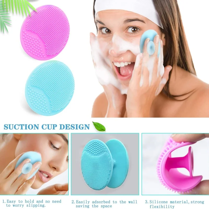 6 stks/set Siliconen Gezicht Scrubber tweekoppige Gezicht Reiniging Borstels Gezichtsmasker Applicator Mee-eter Peeling Huidverzorging Tool