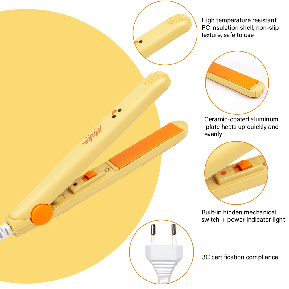 Mini Hair Straightener For Girls Hair Iron Straightening Irons Hair Curler Portable Ceramic Flat Iron Hair Straightener For Hair