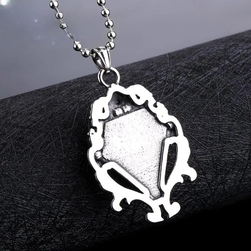 Sapphire Necklace Cosplay Princess Obsidian Simulation Pendant Women Fashion Popular Accessory Retro Gothic Jewelry Prop Gift