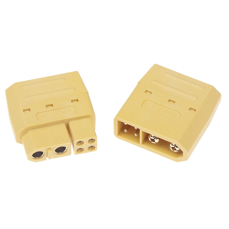 New 1pair XT60 (2+4) Male Female Plug Connector With Signal Pin And Sheath Solder Wire Model Accessories