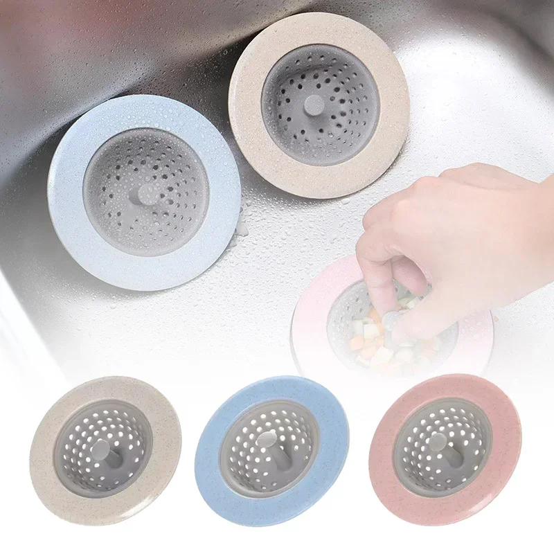 Kitchen Silicone Sink Strainer Filter Anti-blocking Hair Catcher Hair Stopper Plug Trap Shower Floor Drain Covers Accessories